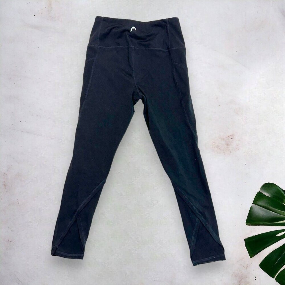 HEAD Leggings Slim Ankle Athletic Workout Running Yoga Black Women's Size XS